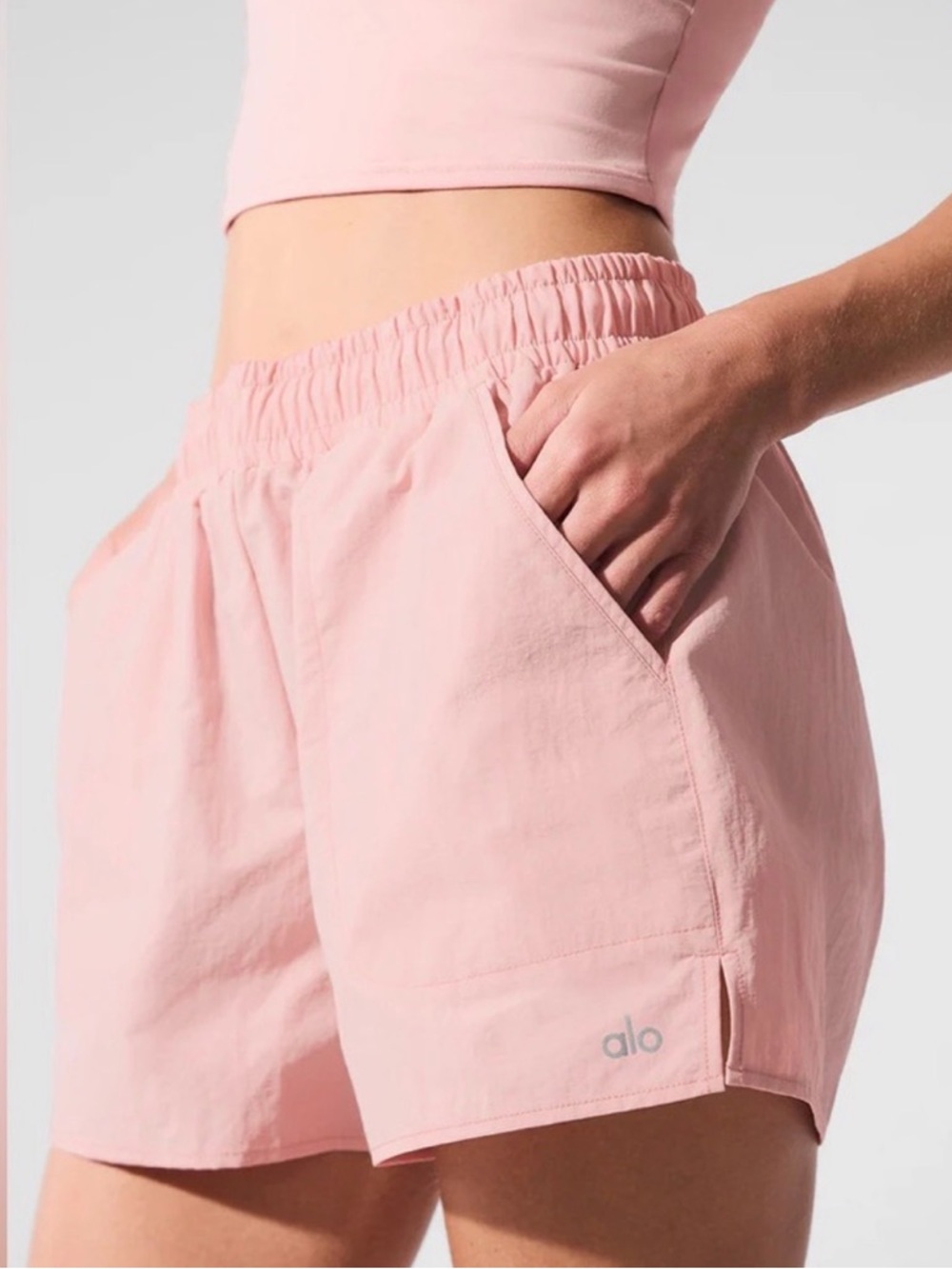 ALO Alumni Yoga Pink Quartz Athletic Shorts